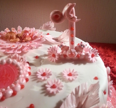 Geburtstagstorte Baby rosa - rechts
