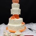 Hochzeitstorte Weiß-Orange
