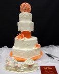 Hochzeitstorte Weiß-Orange